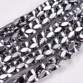 Non-magnetic Synthetic HematiteBeads Strands, Dumbbell, Hole: 1mm, 15.7 inch