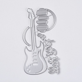 Carbon Steel Cutting Dies Stencils, for DIY Scrapbooking/Photo Album, Decorative Embossing DIY Paper Card, Guitar
