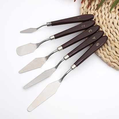 Painting Knife Sets, Painting Scraper, Stainless Steel Palette Knife, Painting Art Spatula with Wood Handle, Art Painting Knife Tools for Oil Canvas Acrylic Painting