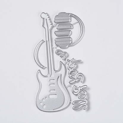 Carbon Steel Cutting Dies Stencils, for DIY Scrapbooking/Photo Album, Decorative Embossing DIY Paper Card, Guitar