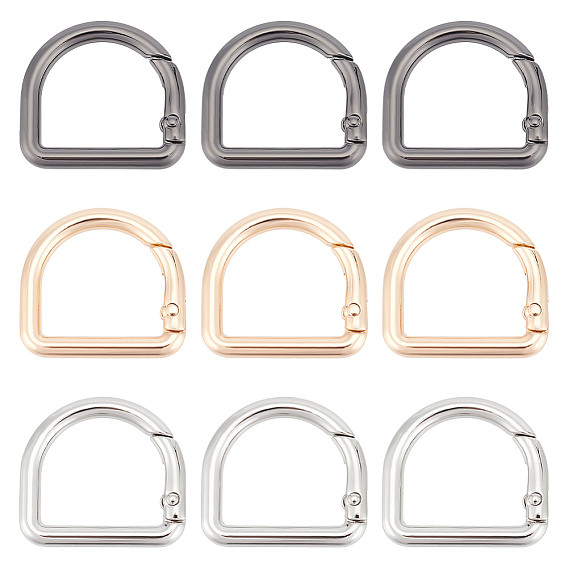 12шт 3 цвета сплава пружинные затворные кольца, кольцо