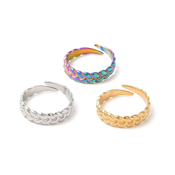 304 открытая манжета в форме веревки из нержавеющей стали для женщин