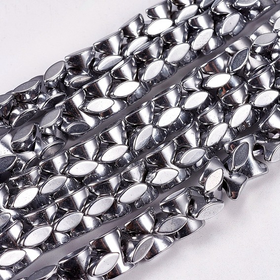 Non-magnetic Synthetic HematiteBeads Strands, Dumbbell, Hole: 1mm, 15.7 inch
