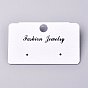 Plastic Jewelry Display Cards, for Hanging Earring Display, Rectangle