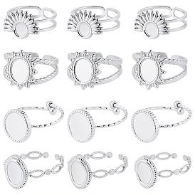 16шт. 4 стили 304 компоненты кольца для манжеты из нержавеющей стали OVSL, настройка кольца колодки