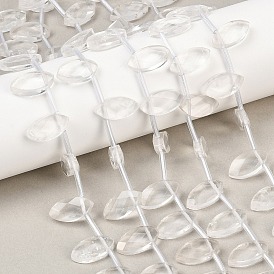 Природных кристаллов кварца бисер нитей, горного хрусталя, граненые, лошадиный глаз , Топ пробуренной, с пластиковыми трубчатыми бусинами