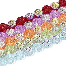 Гальванизируйте прозрачное стекло бисер нитей, цветка сливы, с покрытием AB цвета