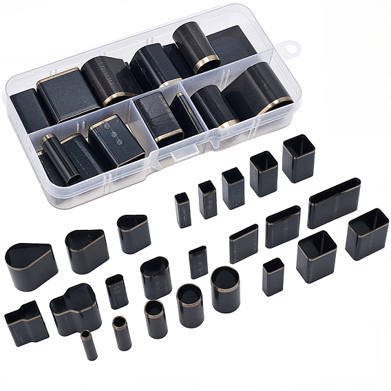 24 Набор из нескольких быстрорежущих стальных пробойников смешанной формы с одним отверстием, для поделки из кожи