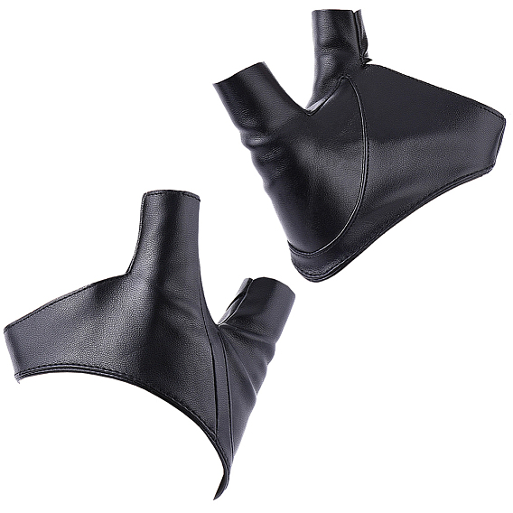 PU Leather One-finger Gloves, Fingerless Gloves for Women