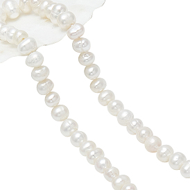 1 нити натуральных культивированных пресноводных жемчужных бусин, рондель