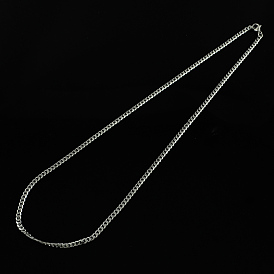 304 Stainless Steel Curb Chain Necklaces, with Lobster Clasps, 20.4 inch(51.8cm)