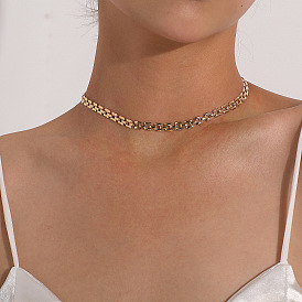 Модное геометрическое полое квадратное ожерелье с подвеской для женщин, модные металлические украшения на шею в шикарном стиле