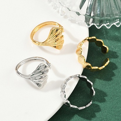 Латунные регулируемые манжеты для женщин, формы раковины, долговечный, без никеля 