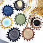 Cotton Macrame Cup Mats, Handmade Braided Coaster, Round