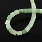 Aventurina verde hebras de cuentas de piedra naturales, columna, 6x6 mm, agujero: 1 mm, sobre 66 unidades / cadena, 15.7 pulgada