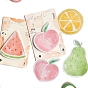 30 Sheets Fruit Theme Paper Memo Pads, Sticky Notes, for Office School Reading, Watermelon/Lemon/Pear