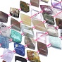 Natural Mixed Gemstone Bead Strands, Faceted, Rhombus