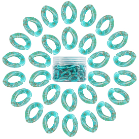 Акриловые соединительные кольца gorgecraft, разъемы для быстрой связи, для изготовления бордюрных цепей, Стиль имитация драгоценных камней, твист