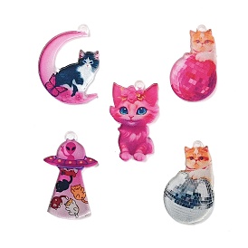 Kitty Theme Printed Acrylic Pendants