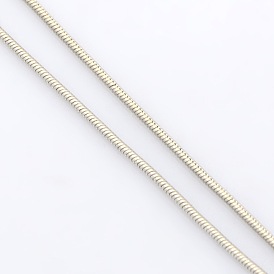 Паяная латунная круглая цепь в виде змеи, 1 мм
