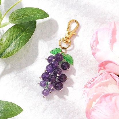 Виноград натуральный драгоценный камень подвеска украшения, с сплава шарнирного когтя омара застежками