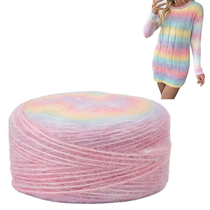 3 мотки пряжи для вязания из мохеровой шерсти, для шали, шарфа, куклы, вязания крючком, круглые