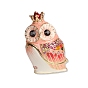 Owl Alloy Enamel Jewelry Storage Box, with Magnetic Clasps