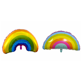 Rainbow Aluminum Inflatable Balloons, for Birthday Party Festival Home Decorations