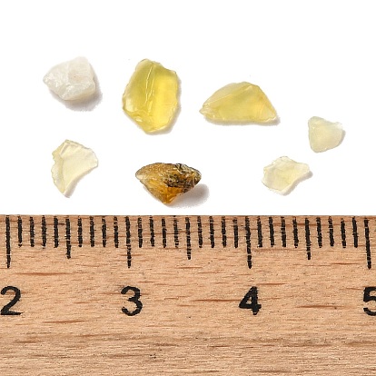 Perles d'opale jaune naturelle, aucun perles de trou, perles de copeaux