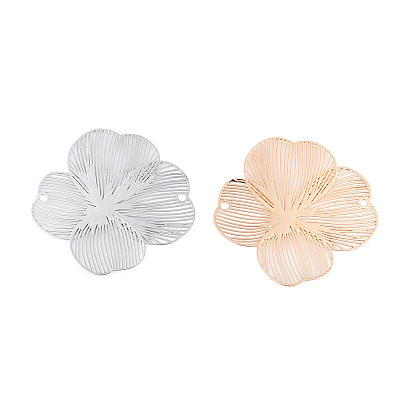 Подвески из латуни, гравированные металлические украшения, без кадмия, без никеля и без свинца, цветок