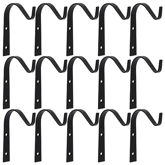 15 Bags Iron Wall Hooks, with Screw