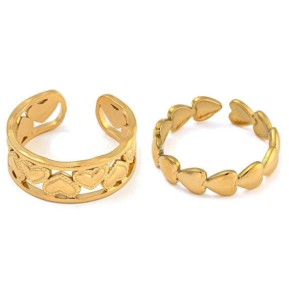 304 открытые манжеты из нержавеющей стали для женщин, сердце