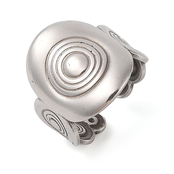 304 из нержавеющей стали Манжета кольца для женщин, плоско-круглые