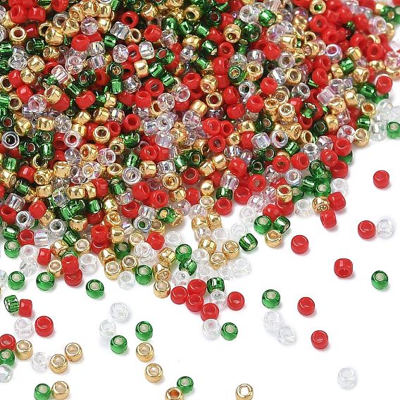4 цвета 15/0 рождественские круглые бисеринки Toho, 557 & 161 & 27b & 45a