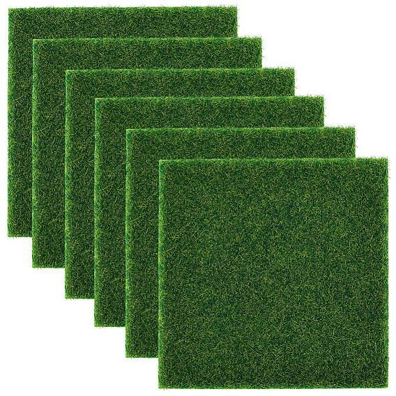 6шт. полиэстеровый искусственный газон, для украшения дома на свадьбу своими руками, квадратный