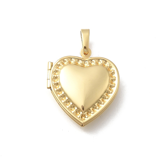 Латунь сердце медальон подвески, без кадмия и без свинца, стойки покрытие, долговечный