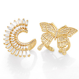 Butterfly Open Mouth Ring Women's Minimalist Fashion Statement Index Finger Jewelry