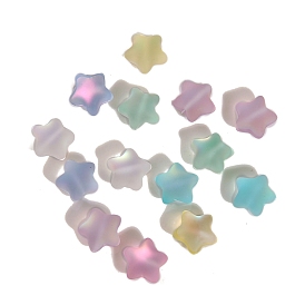 Frosted Resin Beads, for DIY Handmade Accessories Materials,Two Tone, Star