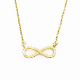 Minimalist Infinite Eight-character Necklace for Women, Lock Collarbone Chain Jewelry