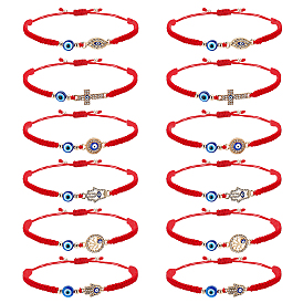 2 наборы браслеты из бисера со смоляным сглазом, браслеты с кристаллами и стразами в виде дерева и хамсы для женщин