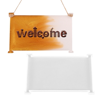 Moules de décoration de porte rectangulaire en silicone de qualité alimentaire, moules de résine, pour la résine UV, fabrication artisanale de résine époxy