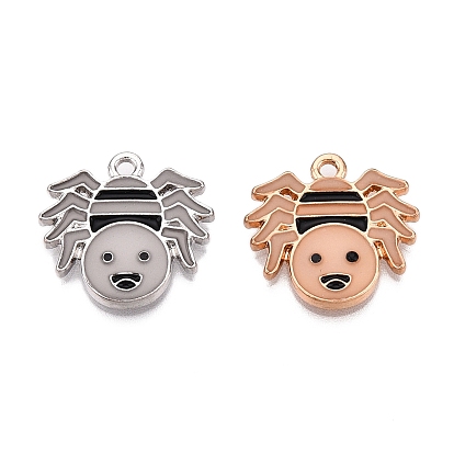 Подвески из эмали и светящегося сплава на тему хэллоуина, светится в темноте, очарование паука