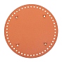 PU Leather Bottom, for Women Bags Handmade DIY Accessories, Flat Round