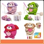 DIY 3D Dog Knitting Kits for Beginners, including Stuffing Cotton, Crochet Hook, Stitch Marker, Craft Eye & Nose, Cored Cotton Thread, Plastic Needle, Hot Melt Glue Stick, Instruction