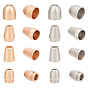 64Pcs 8 Style Zinc Alloy Cord Ends, End Caps, Cone & Half Round & Column