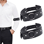 2 Bracelets en cordon imitation cuir pour hommes et femmes, avec des agrafes en alliage