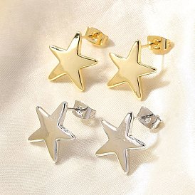 Латунь серьги, звезда