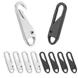 40 шт. 2 цвета съемные литые бегунки-молнии, овальные