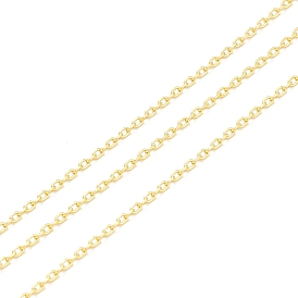 Brass Cable Chains, Long-Lasting Plated, with Spool, Cadmium Free & Lead Free, Soldered