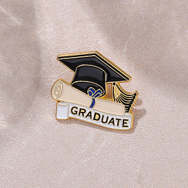 Graduation Season Bachelor Cap Pin Book Letter Clothes Bag Souvenir Badge
